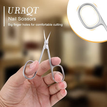 Carica l'immagine nel visualizzatore di Gallery, URAQT Forbici per Unghie, Forbici per Cuticole, Forbicina Professionale Unghie Forbici Manicure Taglia Cuticole per Prof