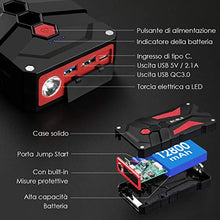Carica l'immagine nel visualizzatore di Gallery, BIUBLE Avviatore Batteria Auto, 3000A Portatile Avviatore Emergenza per Auto(Adatto a 7.0L Gas o motore diesel 5.5L litri), 12V Jump Starter Booster Power Bank, Torcia a LED