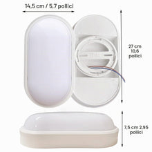 Carica l'immagine nel visualizzatore di Gallery, LED Lampada da soffitto, 20W 2200LM Luce della cantina a LED, plafoniera ovale, Plafoniera da Parete Impermeabile IP55, 
