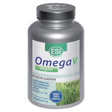 Carica l'immagine nel visualizzatore di Gallery, ESI, Omega V Vegan, Integratore Alimentare di Acidi Grassi Omega 3, 6, 7, 9 con Olio di Semi di Lino, Contribuisce ai No