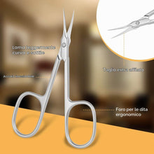 Carica l'immagine nel visualizzatore di Gallery, URAQT Forbici per Unghie, Forbici per Cuticole, Forbicina Professionale Unghie Forbici Manicure Taglia Cuticole per Prof