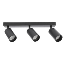 Carica l'immagine nel visualizzatore di Gallery, EDO Lampada Faretti da Soffitto Orientabili MALGA GU10 Nero, Faretti 3 Luce, Faretto da Parete Interno per Barra, Lampad