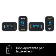 Carica l'immagine nel visualizzatore di Gallery, Braun Pulsossimetro 1 , Monitor accurato per ossigeno nel sangue da dito, Clinicamente validato , Per chi soffre di BPCO, polmonite e apnea notturna , Ottimo per gli atleti, YK-81CEU