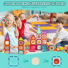 Carica l'immagine nel visualizzatore di Gallery, Gavgroom Costruzioni Magnetiche 80 Pezzi Colorati Costruzioni per Bambini 3 Anni Magneti Bambini con 1 Auto Tessere Magnetiche per Bambini da 3 4 5 6 7 8