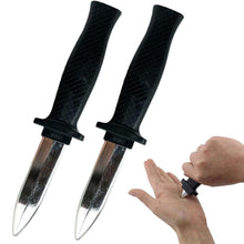 Carica l'immagine nel visualizzatore di Gallery, 2PCS Coltelli da Pugnale a Scomparsa in Plastica Coltellini Finti con Lame Retrattili Giocattoli a Scatto Magici per Sch