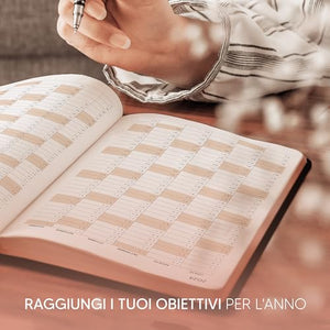 Premium Diario 2024-2025 di SmartPanda – Agenda 2024 2025 Settimanale, Oro Rosa – Copertina Morbida, Confezione Regalo – Intervalli di 30 Minuti – Luglio 2024 - Agosto 2025 - A4, in Italiano