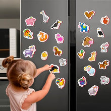 Carica l&#39;immagine nel visualizzatore di Gallery, Little World 25 Magneti Bambini 1 anno – Gioco Calamite Bambini 2 anni - Calamite Animali per Bambini - Animali Magnetici per Lavagna - Animali da Fattoria Magnetici