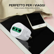 Carica l'immagine nel visualizzatore di Gallery, EXTRASTAR Confezione da 4 Adattatori presa italiana (10/16A) spina schuko per i viaggi in Germania, Spagna, Portogallo, 