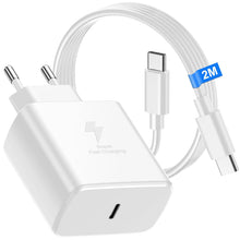 Carica l'immagine nel visualizzatore di Gallery, 45W Caricatore USB C, Caricatore USB C Rapido con 2M Cavo Type C per Samsung Galaxy S26 S25 S24 S23 S22 Ultra S20fe A56 