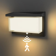Carica l'immagine nel visualizzatore di Gallery, Gerbala Luci Solari Esterno, IP65 Impermeabile Moderno Lampade Esterno, 6000K Luci da Esterno Parete con Sensore di Movi