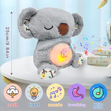 Carica l'immagine nel visualizzatore di Gallery, PQKL-party Lontra Che Respira, Koala Peluche Che Respira, Koala Che Respira, Peluche Koala, Peluche Koala con Luci Musicali e Respirazione Ritmic, Regali di Compleanno per Ragazze e Ragazzi(Grigio)