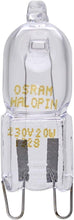 Carica l'immagine nel visualizzatore di Gallery, Osram Halopin 66733 - Confezione da 5 lampadine alogene, 33 Watt, 230 Volt, G9, dimmerabile, luce bianca calda, 460 lume