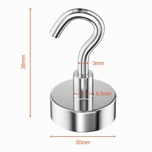 Carica l'immagine nel visualizzatore di Gallery, Newaner 6 Pezzi 20MM ganci magnetici 12KG forza, gancio magnetico staccabili potente ideale, ganci magnetici rotondi al 