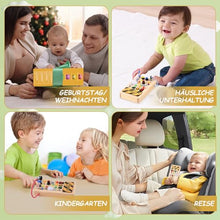 Carica l'immagine nel visualizzatore di Gallery, YIKANWEN Montessori Busy Board giocattolo da 1 2 3 anni, giocattolo in legno con musica e 10 LED interruttore della luce, giocattolo educativo sensoriale per neonati e ragazzi a partire da 1 2 3 4