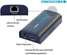 Carica l'immagine nel visualizzatore di Gallery, Extender HDMI, LKV373A 1080P HDMI Trasmettitore Ricevitore 365ft/120M over Singolo Cat5 /Cat6 /Cat7 Ethernet e LAN Router/Switcher per HD STB,DVD,PS3, etc Supporta TCP/IP da Ethernet (PC000120)