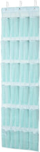 Carica l'immagine nel visualizzatore di Gallery, Amazon Basics Organizer da appendere alla porta, con 24 tasche, colore verde giada, 47 x 6.3 x 165 cm