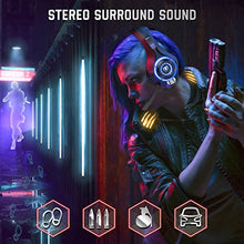 Carica l&#39;immagine nel visualizzatore di Gallery, Tatybo Cuffie Gaming, Cuffie Gaming con Microfono Noise Cancelling, Stereo Bass Deep, Cuscinetti Auricolari Proteici, per PS4 PS5 PC Xbox One Mac Switch, Blu