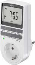 Carica l'immagine nel visualizzatore di Gallery, goobay 64900 Timer digitale 10 programmi giornalieri/modalità casuale antieffrazione/programmabile/3680 W a 230 V (AC) e