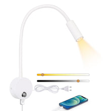 Carica l'immagine nel visualizzatore di Gallery, ERWEY Lampada da lettura da parete, Lampada da comodino da parete LED con interruttore tattile dimmerabile e porta di ri