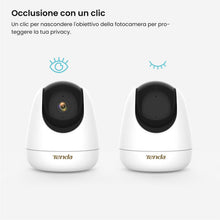 Carica l'immagine nel visualizzatore di Gallery, Tenda CP7 Telecamera WiFi Interno 4MP 360° Pan Tilt con Visione Notturna e Audio Bidirezionale, Rilevamento AI, Compatib