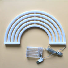 Carica l'immagine nel visualizzatore di Gallery, Cartelli al neon arcobaleno, lampade notturne per decorazione murale, alimentate tramite USB o batteria, per camera da l