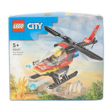 Carica l&#39;immagine nel visualizzatore di Gallery, LEGO City Elicottero dei Pompieri, Veicolo Giocattolo da Costruire con 2 Elementi Lancia-Acqua e Minifigure del Pilota Vigile del Fuoco, Giochi per Bambini e Bambine da 5 Anni, Regalo Divertente 60411
