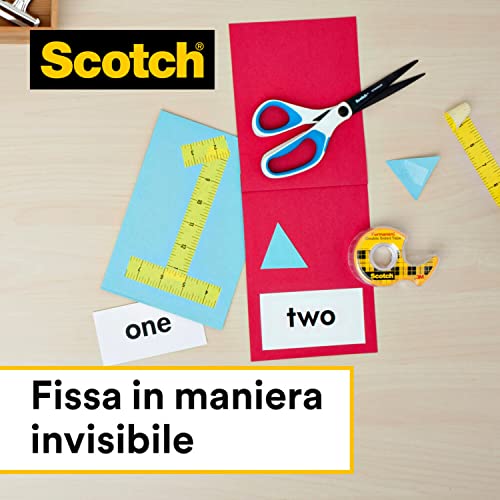 Nastro Biadesivo Scotch - 12.7mm X 7.89m, Trasparente, Con Dispenser Portatile - Foto 9