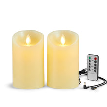 Carica l'immagine nel visualizzatore di Gallery, Lonkenn Candele LED ricaricabili Pack 2 - USB effetto fiamma telecomando, decorazione matrimonio Natale, dimmerabile-15 