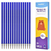 Carica l'immagine nel visualizzatore di Gallery, DealKits Mine di ricambio blu, set da 14 ricariche cancellabili, compatibili con Legami, altezza 13 cm, punta 0,7 mm, mine di ricambio per penna roller Legami, inchiostro sensibile al calore