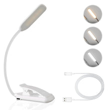 Carica l'immagine nel visualizzatore di Gallery, Lampada da lettura a LED Ricaricabile USB Braccio Flessibile Bianco