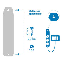 Carica l'immagine nel visualizzatore di Gallery, Electraline 62023 Multipresa Protetta, Cavo da 1 m, 3G0.75, Spina 10 A, Prese 1 Italiana/Tedesca e 2 Bipasso 10/16A, Int