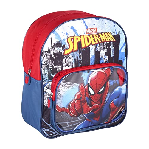CERDÁ LIFE'S LITTLE MOMENTS Zaini Spiderman con Tasca Frontale Trasparente, Cinghie Regolabili e Imbottite, Zaino Unisex-Bambini e Ragazzi, Multicolore, Taglia Unica