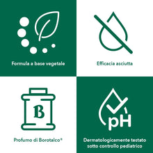 Carica l'immagine nel visualizzatore di Gallery, Borotalco, Polvere con Talco Vegetale, Azione Rinfrescante e Assorbente, per Pelli Sensibili, Formula 100% Vegetale, Pro
