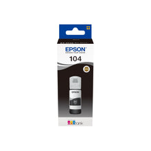 Carica l&#39;immagine nel visualizzatore di Gallery, Epson Serie 104 Bottiglia di Inchiostro EcoTank -Ricarica Agevole Serbatoi Stampante, Stampa fino 4500 Pagine, Flacone Nero, 65ml