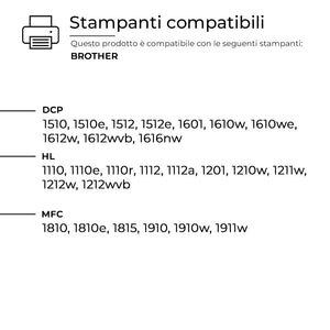 alphaink 4 Toner compatibili con Brother TN1050 TN-1050 TN-1000 per stampanti Brother DCP-1510 DCP-1512 DCP-1612W DCP-1610W DCP-1616NW HL-1210W HL-1110 HL-1112 HL-1212W HL-1201 MFC-1810 MFC-1910W