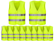 Carica l'immagine nel visualizzatore di Gallery, Anlising Gilet di Sicurezza, 10PCS Giallo Giubbotto di Sicurezza Riflettente,Gilet di Sicurezza ad Alta visibilità,Gilet
