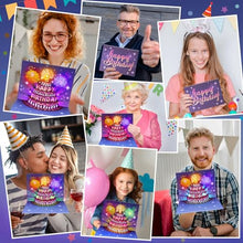 Carica l&#39;immagine nel visualizzatore di Gallery, FITMITE Biglietti Auguri Compleanno 3D Musicale e Luce Divertente Pop Up Biglietti Auguri Regalo Donna Compleanno Per Ragazza Amico Uomo Colleghi