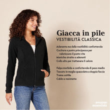 Carica l'immagine nel visualizzatore di Gallery, Amazon Essentials Giacca in pile morbido con cerniera intera dal taglio classico (disponibile in taglie forti) Donna, Blu Marino, L