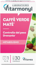 Carica l&#39;immagine nel visualizzatore di Gallery, 30 x Capsule integratore di Caffè Verde Matè, Vitarmonyl Stimolo del Metabolismo