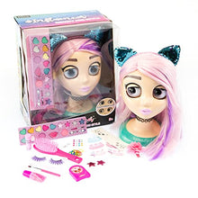 Carica l&#39;immagine nel visualizzatore di Gallery, Nice Group- Influencer Make Up Doll, Testa da Truccare e Pettinare con Occhi Cambia Colore per Bambine Influenzare Trucchi, Multicolore, Taglia Unica, 92049