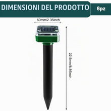 Carica l'immagine nel visualizzatore di Gallery, Distributori di talpe solari: IP65 impermeabile a energia solare, spaventaparvicole, antitalpe a ultrasuoni, per espelle