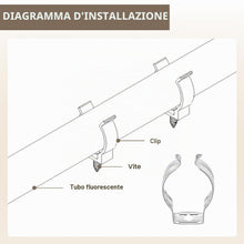 Carica l'immagine nel visualizzatore di Gallery, QUARKZMAN Supporto per Clip U T8 per Tubi Fluorescenti, Clip per Strisce Morsetti per Tubi in Acciaio con Viti per Lampa