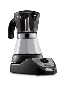 De'Longhi Alicia PLUS EMKM4.B Caffettiera Moka Elettrica 2-4 Tazze, 450 W, Nero/Argento