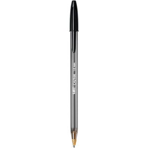 BIC Nere Penne a Sfera, Cristal Large , Ottimi per la Scuola, con Punta Ampia (1.6 mm), Confezione da 50, Fornitura per Scrivere in Ufficio e a Casa