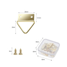 Carica l'immagine nel visualizzatore di Gallery, Ganci per quadri per parete rigida Kit per appendere quadri Gancio per parete rigida Triangolo grande 8pc-E