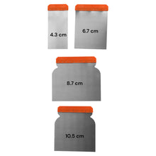 Carica l'immagine nel visualizzatore di Gallery, Topolenashop Set 4 Spatole Giapponesi in Acciaio – Misure 47/70/87/105 mm – Flessibili per Verniciatura, Stuccatura, Ras