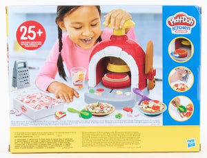 Play-Doh Kitchen Creations - La Pizzeria, playset con 6 vasetti di Pasta modellabile e 8 Accessori