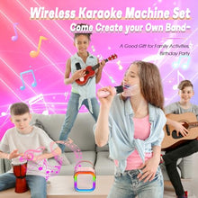 Carica l&#39;immagine nel visualizzatore di Gallery, Dislocati Microfono Karaoke per Bambini, Regalo Bambina 4-12 Anni Microfono Bambini Giochi Bambina 4-12 Anni Karaoke con Microfono Bluetooth Regalo Ragazza Giocattoli Bambina 4-12 Anni
