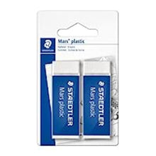Carica l'immagine nel visualizzatore di Gallery, Staedtler Mars Plastic - Gomme da Cancellare, Set Cancelleria Scuola Università e Ufficio, Gomma da Cancellare Ideale per Materiale Scolastico e Cose per la Scuola, Cancella Facilmente - 2 Pezzi