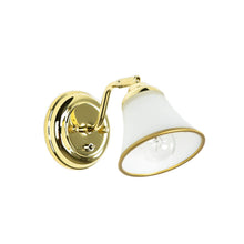 Carica l'immagine nel visualizzatore di Gallery, Applique con interruttore per bagno, luce a specchio, art nouveau, orientabile, lampada da bagno, oro, basso abbagliamen